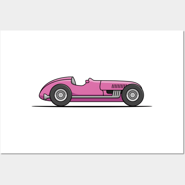 Classic Racing Car - Pink Wall Art by JingleSnitch